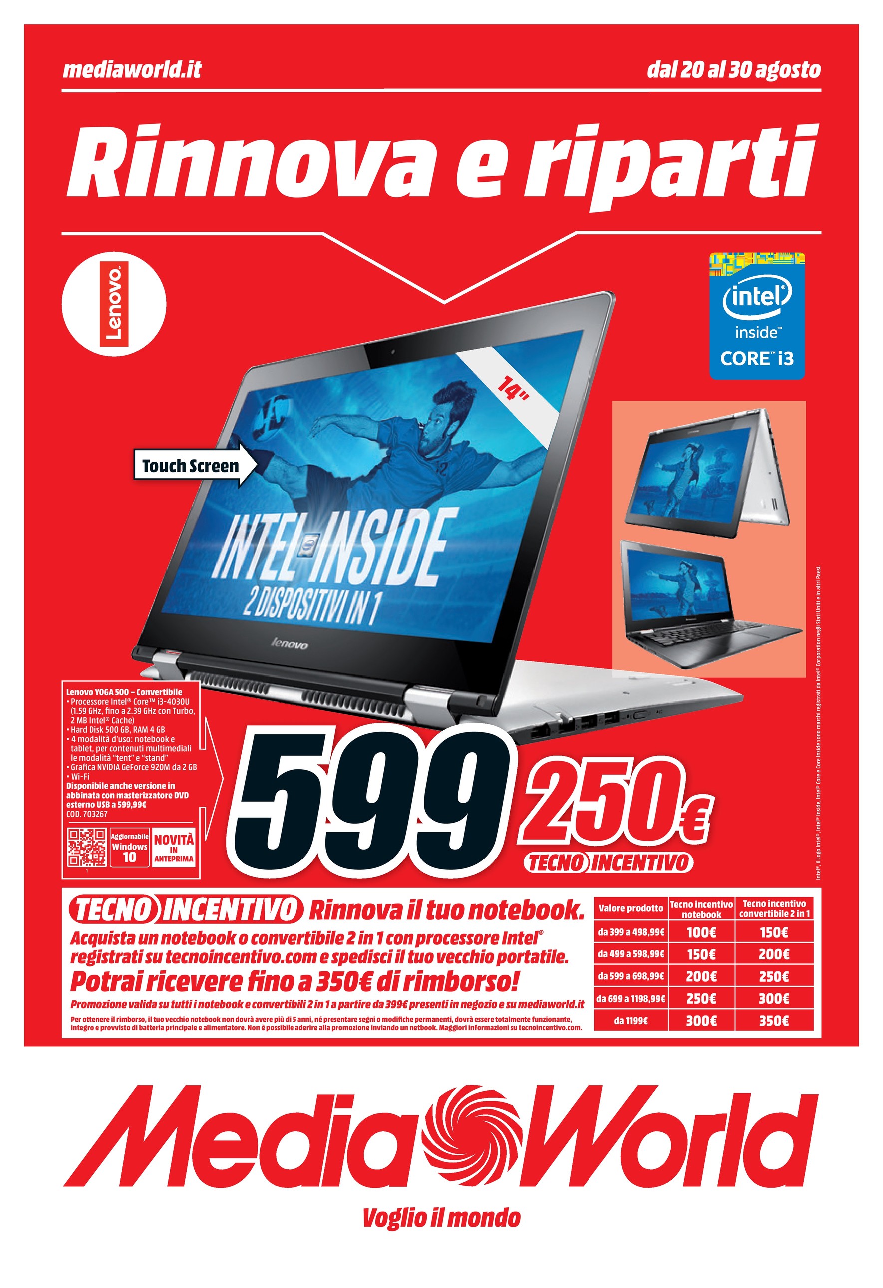 Volantino Mediaworld rinnova e riparti