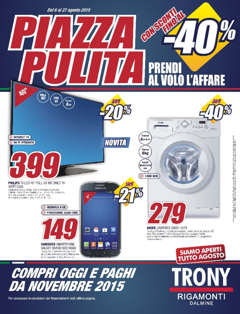 Volantino Trony Lombardia Piazza Pulita 1