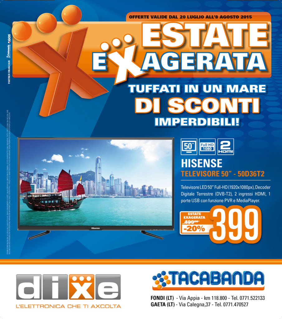 Volantino Dixe Tacabanda Estate Exagerata 1