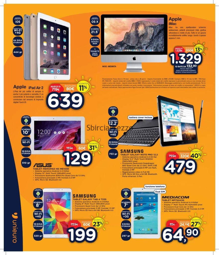volantino unieuro fuoritutto summer edition