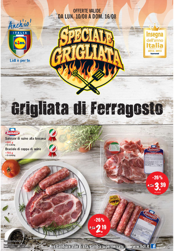 Volantino Lidl Grigliata di Ferragosto 1