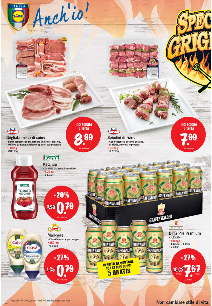 Volantino Lidl Grigliata di Ferragosto 2