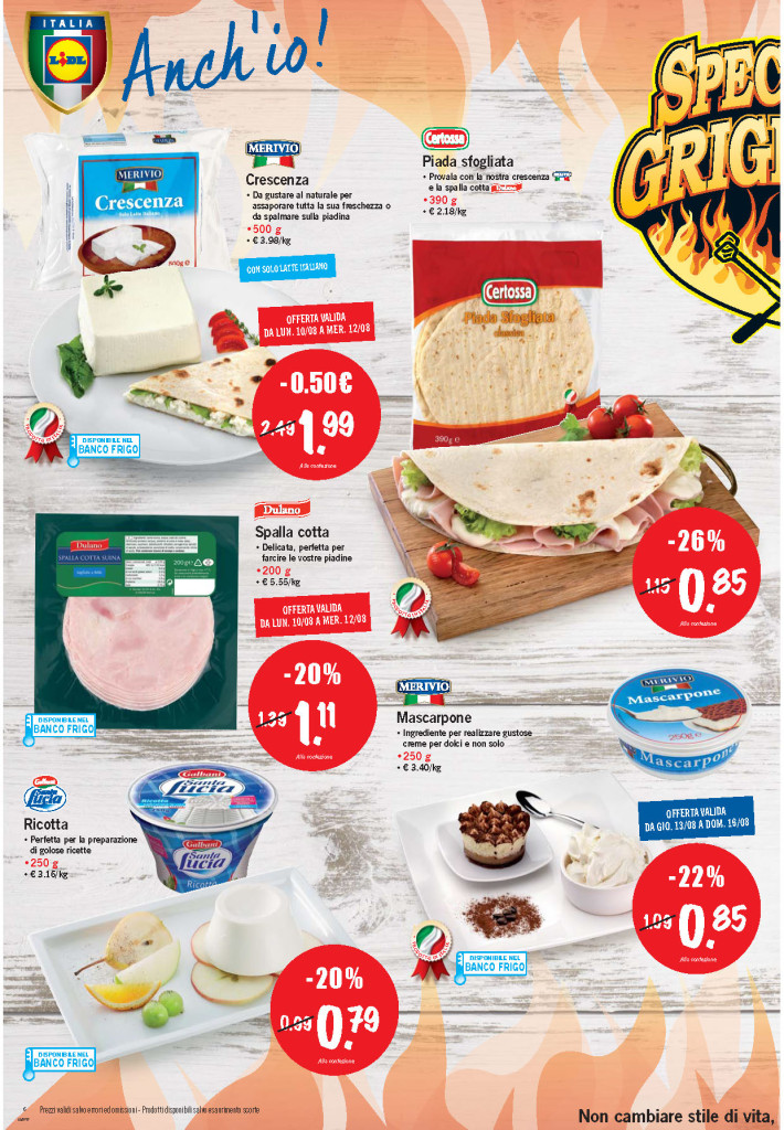 Volantino Lidl Grigliata di Ferragosto 6