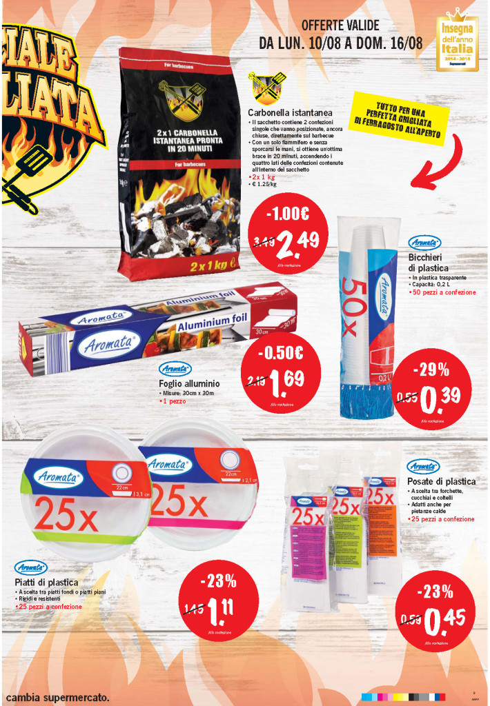 Volantino Lidl Grigliata di Ferragosto 9