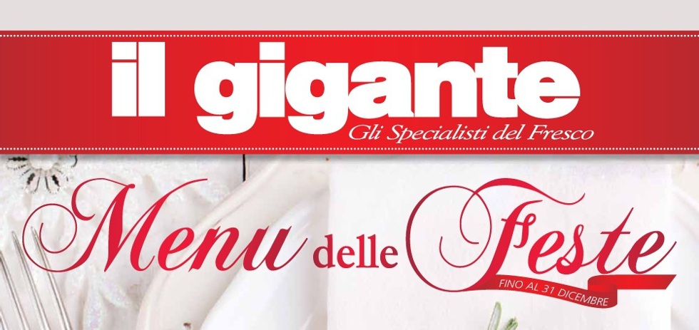 gigante il menu delle feste